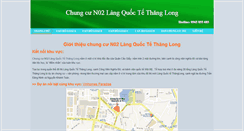 Desktop Screenshot of chungculangquoctethanglong.info